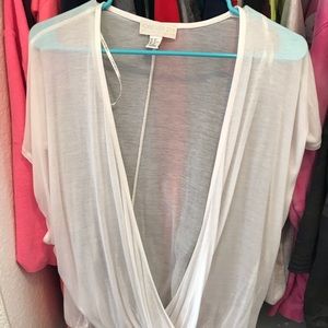Open front white top